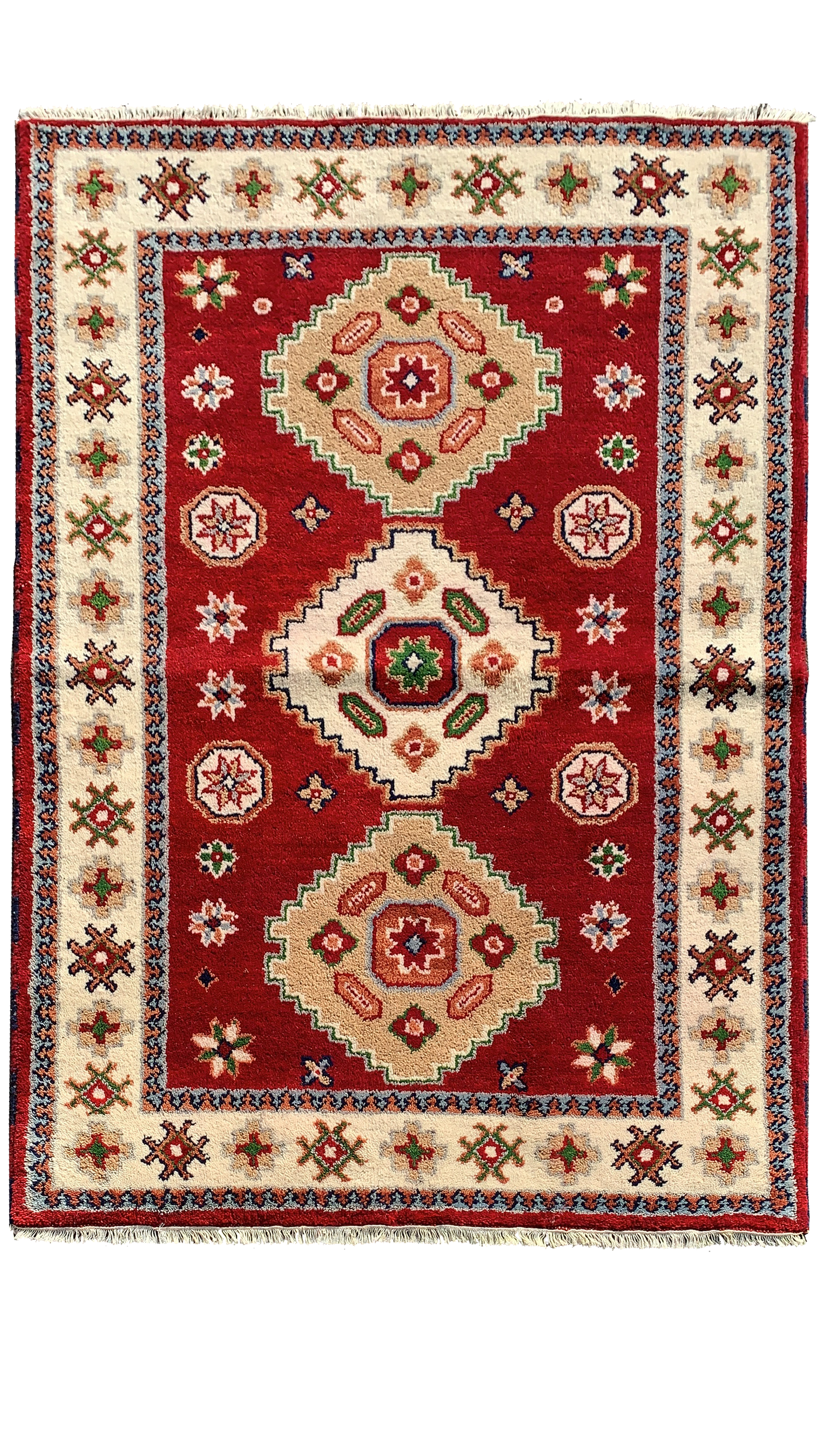85553 Tapete Kazak - Indiano 1,98 X 1,38 = 2,73